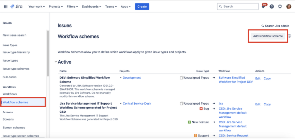 Create a Workflow Scheme
